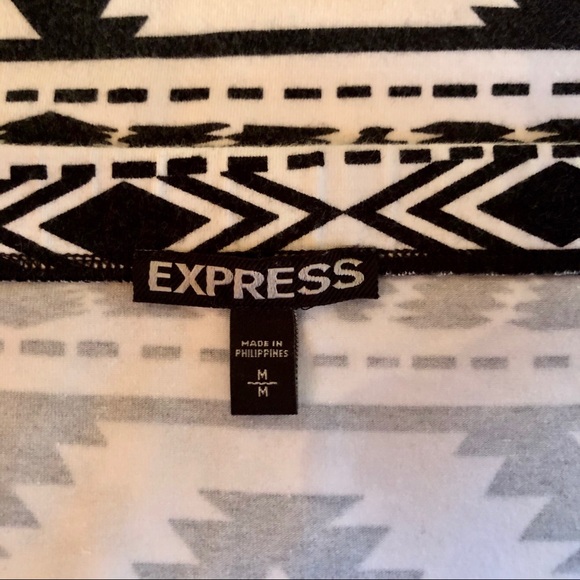 Express  Black & White Geometric Midi Skirt - Picture 4 of 4